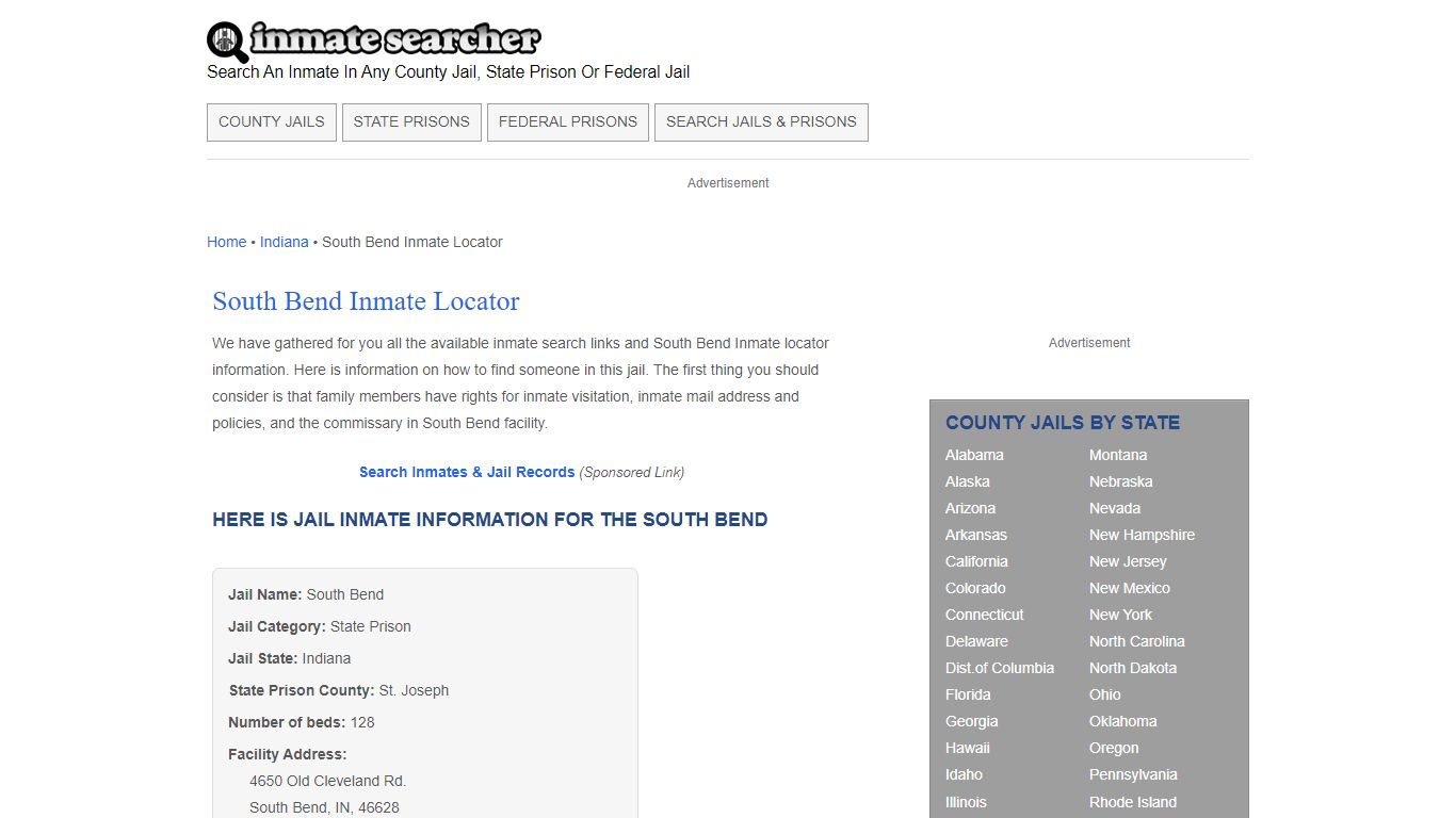 South Bend Inmate Locator - Inmate Searcher
